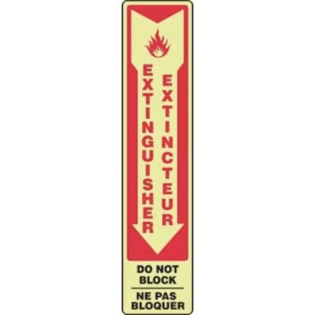 Accuform BILINGUAL FRENCH SIGN  FIRE FBMEXT915GF FBMEXT915GF